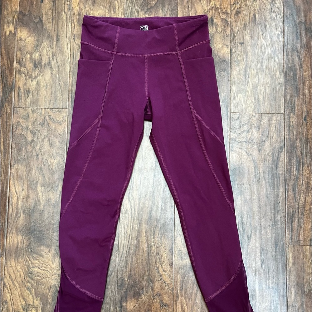 Athleta girl leggings size 12 with side pockets